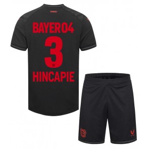 Bayer Leverkusen Piero Hincapie #3 Hjemmebanesæt Børn 2023-24 Kort ærmer (+ korte bukser)